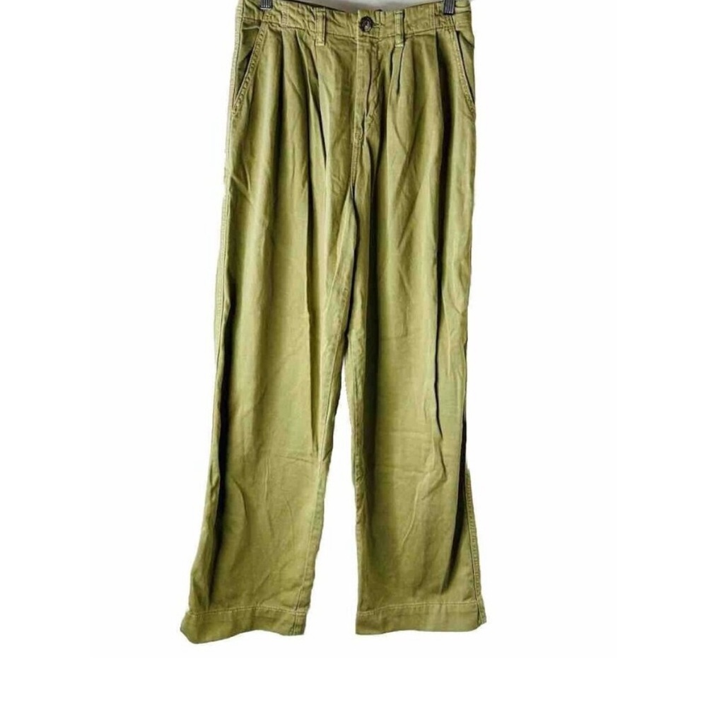 Free People Green Chinos Relaxed Fit Drawstring Waist